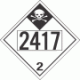 UN 2417 - Inhalation Hazard Class 2.3 Placards