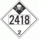 UN 2418 - Inhalation Hazard Class 2.3 Placards