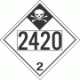 UN 2420 - Inhalation Hazard Class 2.3 Placards