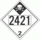 UN 2421 - Inhalation Hazard Class 2.3 Placards