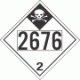 UN 2676 - Inhalation Hazard Class 2.3 Placards