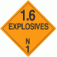 DOT Explosive Class 1 Placards