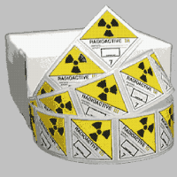 Radioactive III Class 7 Mini Flag Marking for Bill of Lading and Shipping Documents