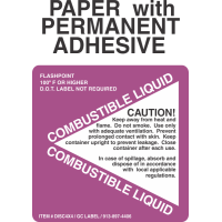 Combustible 3 Paper Labels