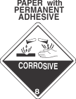Corrosive Class 8 Paper Labels