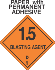 Explosive Class 1.5D Paper Labels