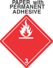 Flammable Class 3 Paper International Wordless Labels