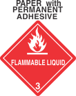 Flammable Class 3 Paper Labels