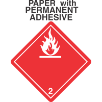 Flammable Gas Class 2.1 Paper International Wordless Labels