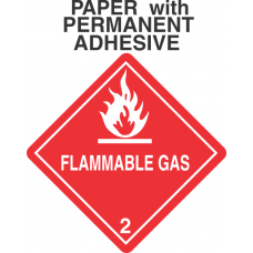 Flammable Gas Class 2.1 Paper Labels