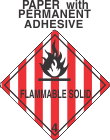 Flammable Solid Class 4.1 Paper Labels