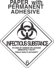 Infectious Substance 6.2 Paper Internatioanl Labels
