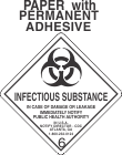 Infectious Substance 6.2 Paper Labels