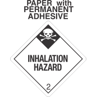 Inhalation Hazard Class 2.3 Paper Labels