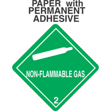 Non-Flammable Gas Class 2.2 Paper Labels