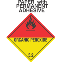 Organic Peroxide Class 5.2 Paper Labels