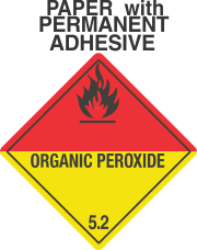 Organic Peroxide Class 5.2 Paper Labels