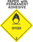 Oxygen Class 2 Paper Labels