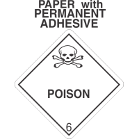 Poison Class 6.2 Paper Labels