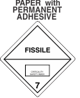 Radioactive FISSILE Class 7 Paper Labels