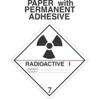 Radioactive I Class 7 Paper Labels