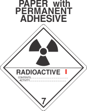 Radioactive I Class 7 Paper Labels