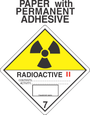 Radioactive II Class 7 Paper Labels
