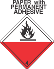 Spontaneously Combustible Class 4.2 Paper International Wordless Labels