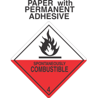 Spontaneously Combustible Class 4.2 Paper Labels