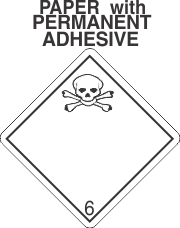 Toxic Class 6.1 Paper International Wordless Labels