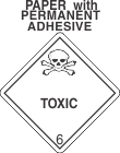 Toxic Class 6.1 Paper Labels