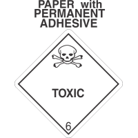 Toxic Class 6.1 Paper Labels