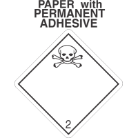 Toxic Gas Class 2.3 Paper International Wordless Labels