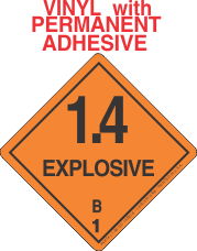 Explosive Class 1.4B Vinyl Labels