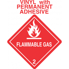 Flammable Gas Class 2.1 Vinyl Labels