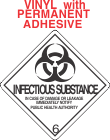 Infectious Substance 6.2 Vinyl International Labels