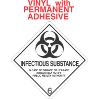 Infectious Substance 6.2 Vinyl International Labels