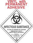 Infectious Substance 6.2 Vinyl Labels