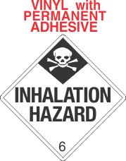 Inhalation Hazard Class 6.1 Vinyl Labels