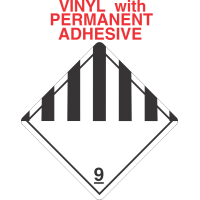 Miscellaneous Dangerous Goods Class 9 Vinyl Labels