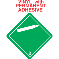 Non-Flammable Gas Class 2.2 Vinyl International Wordless Labels