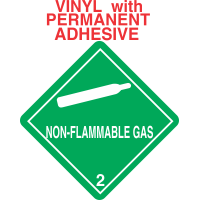 Non-Flammable Gas Class 2.2 Vinyl Labels