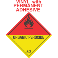 Organic Peroxide Class 5.2 Vinyl Labels