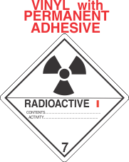 Radioactive I Class 7 Vinyl Labels