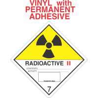 Radioactive II Class 7 Vinyl Labels