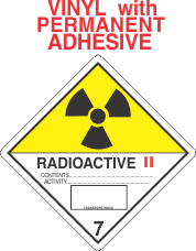 Radioactive II Class 7 Vinyl Labels