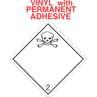 Toxic Gas Class 2.3 Vinyl International Wordless Labels