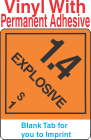 (Blank) Explosive Class 1.4S Proper Shipping Name Vinyl Labels