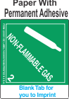 (Blank) Non-Flammable Gas Class 2.2 Proper Shipping Name Paper Labels