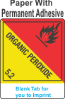 (Blank) Organic Peroxide Class 5.2 Proper Shipping Name Paper Labels